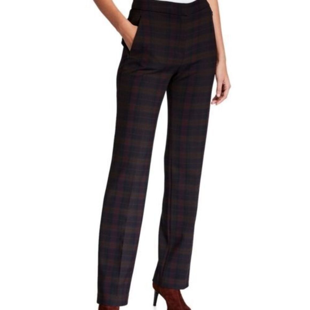 Ellie Tahari Leena straight leg plaid pants Size 4
